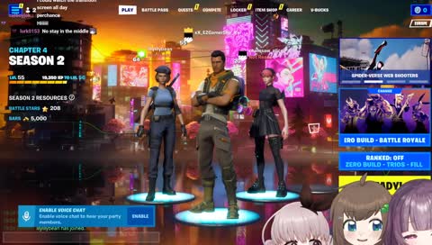 300% IMOUTO 100% FORTNITE GAMING TIME!!! SLICE OF WIFE COLLAB WITH @lilyhops & @alicesawyer !!!!! 🎀 vtuber!