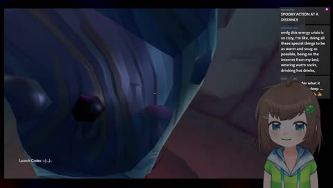 Giggling at a spooky rock