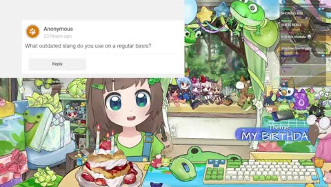 my BIG BIRTHDAY stream 💚 party games 💚 new model 💚 old friends 💚 Q&A 💚 frog-themed games