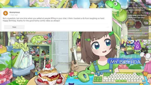 my BIG BIRTHDAY stream 💚 party games 💚 new model 💚 old friends 💚 Q&A 💚 frog-themed games