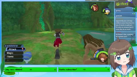 Lily imbibies a hi-potion