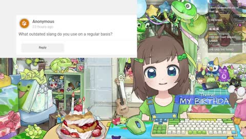 my BIG BIRTHDAY stream 💚 party games 💚 new model 💚 old friends 💚 Q&A 💚 frog-themed games