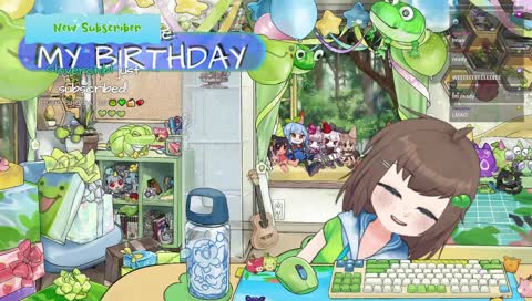 my BIG BIRTHDAY stream 💚 party games 💚 new model 💚 old friends 💚 Q&A 💚 frog-themed games