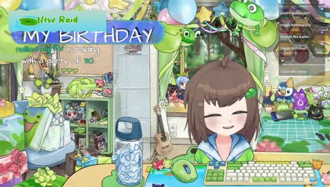my BIG BIRTHDAY stream 💚 party games 💚 new model 💚 old friends 💚 Q&A 💚 frog-themed games