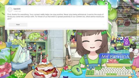 my BIG BIRTHDAY stream 💚 party games 💚 new model 💚 old friends 💚 Q&A 💚 frog-themed games