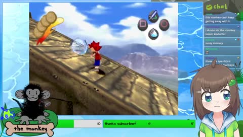 The monkey is peaceful