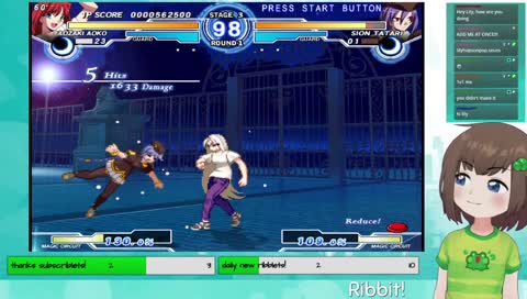 a fighting game (called melty blood)  [vtuber] [EN]