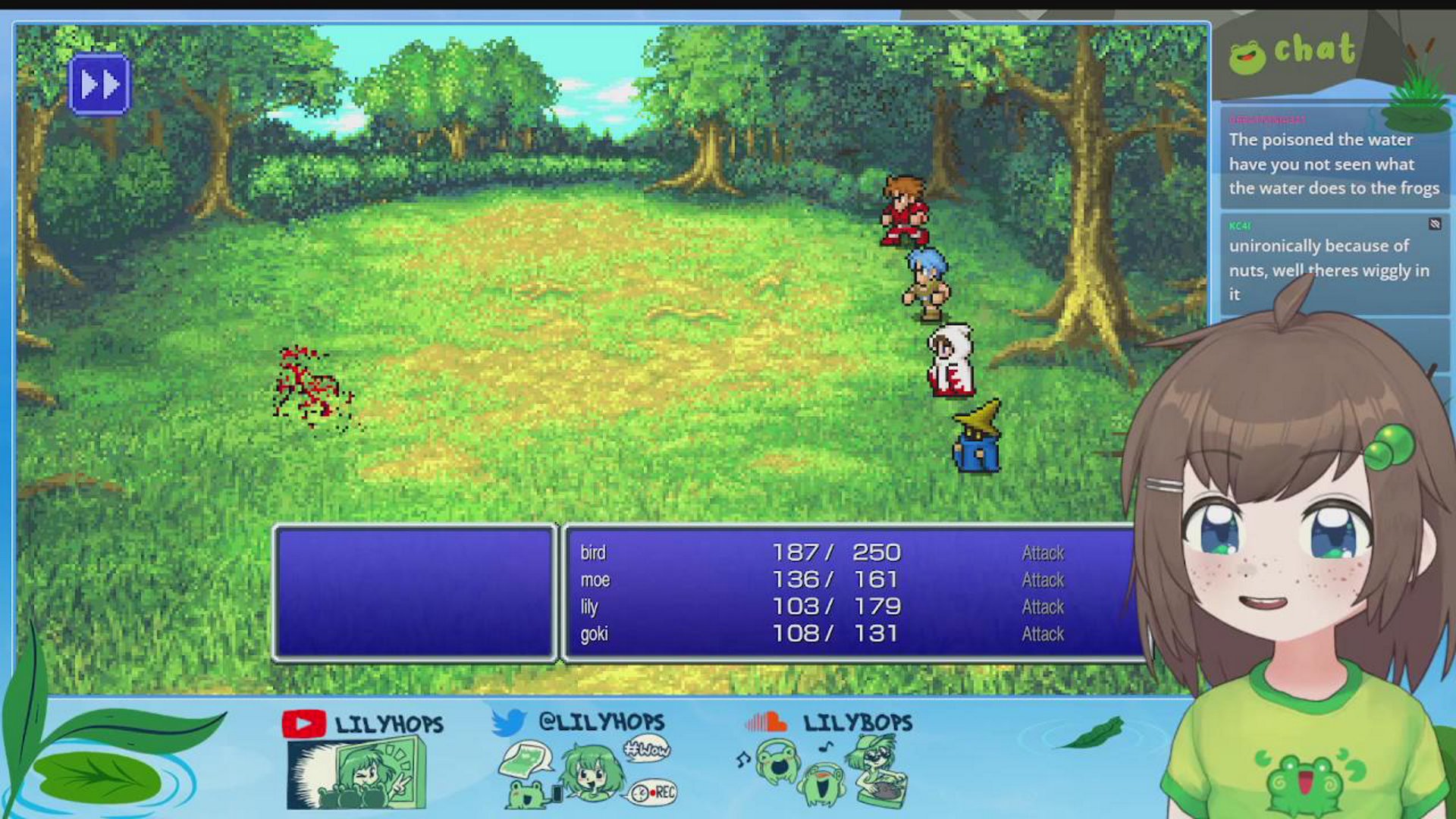 playing FF1 for the first time💚 BIG second day stream💚i ate a bag of sour octopi 💚 my tongue hurts 💚 let's give it up for day 2 💚 day 2